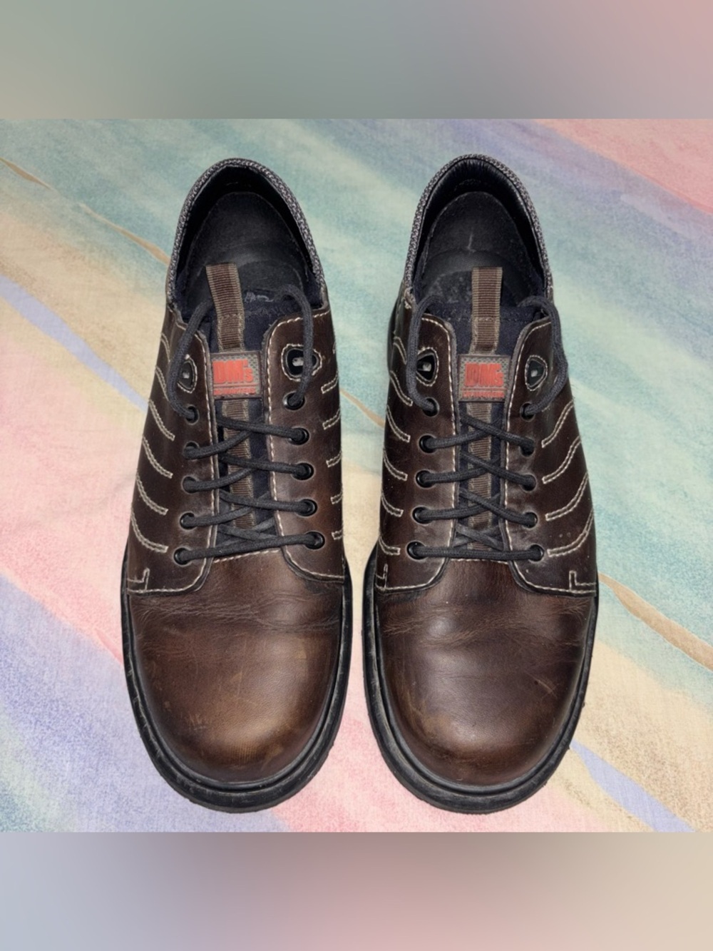 DR MARTENS 9243 BROWN Leather Oxford Air Cushioned Shoes MENS size 9 - Picture 2 of 10